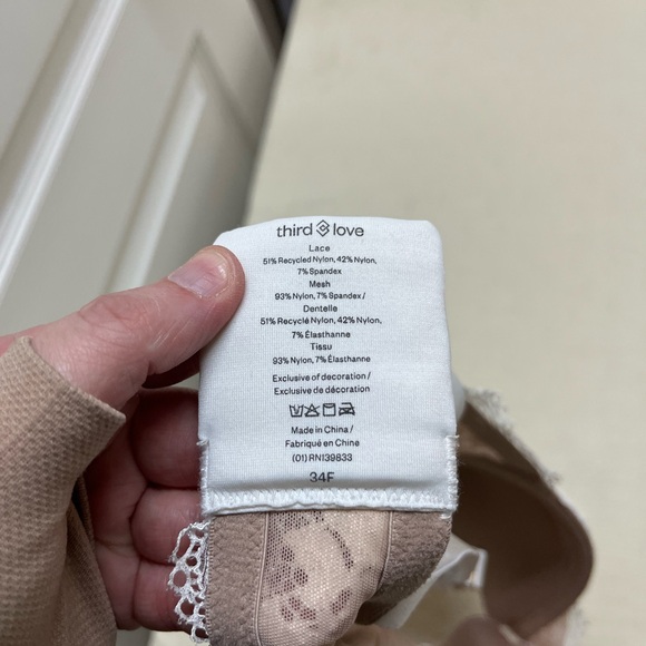 Third Love 34F All Day Lace Uplift Plunge Bra - Picture 5 of 9